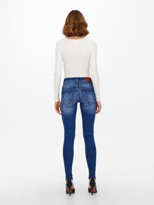 ONLY ONLBobby middels høy midje slitte Skinny fit jeans -Medium Blue Denim - 15229657