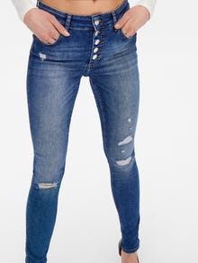 ONLY ONLBobby mid waist destroyed Skinny fit jeans -Medium Blue Denim - 15229657