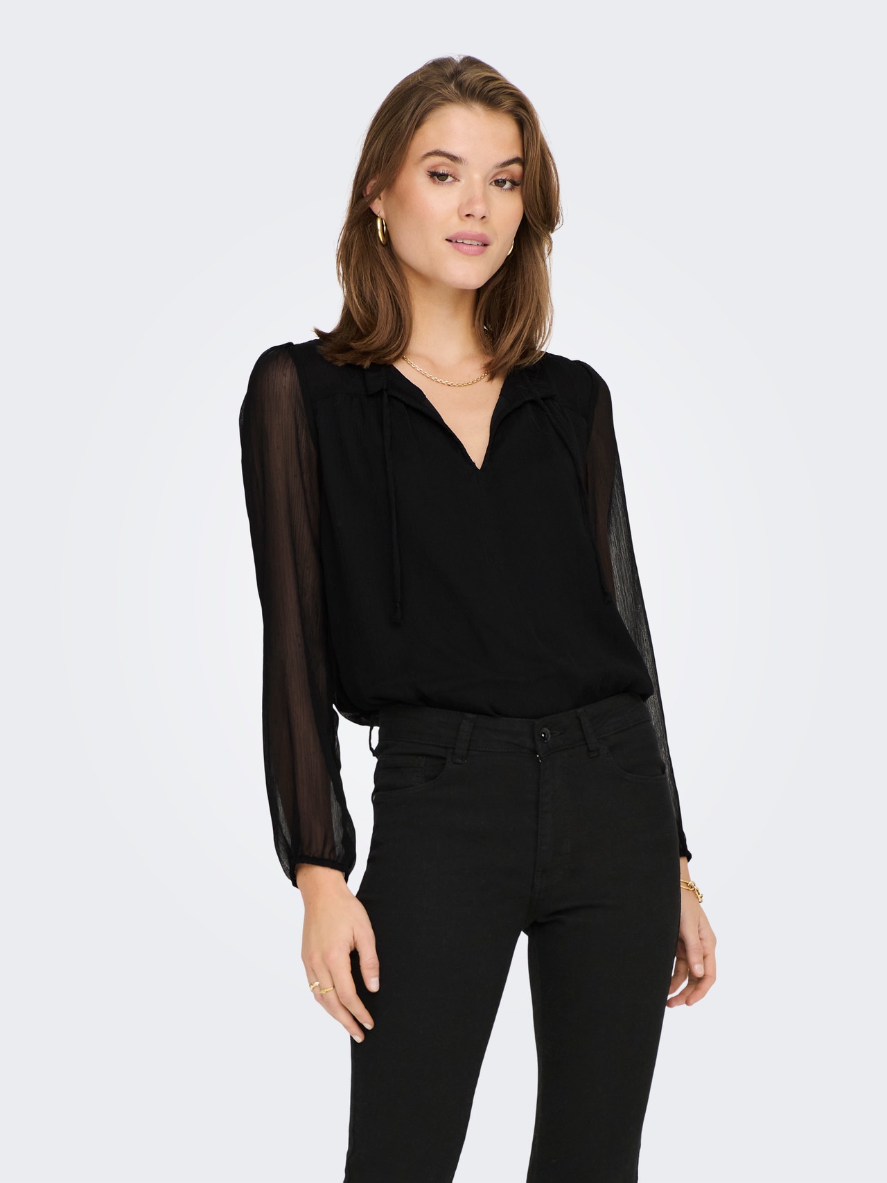 ONLY Patroon Blouse -Black - 15229700