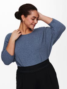 ONLY Curvy loose fitted 3/4 sleeved top -Vintage Indigo - 15229806