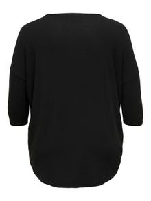 ONLY Voluptueux, ample Top manches 3/4 -Black - 15229806