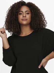 ONLY Voluptueux, ample Top manches 3/4 -Black - 15229806