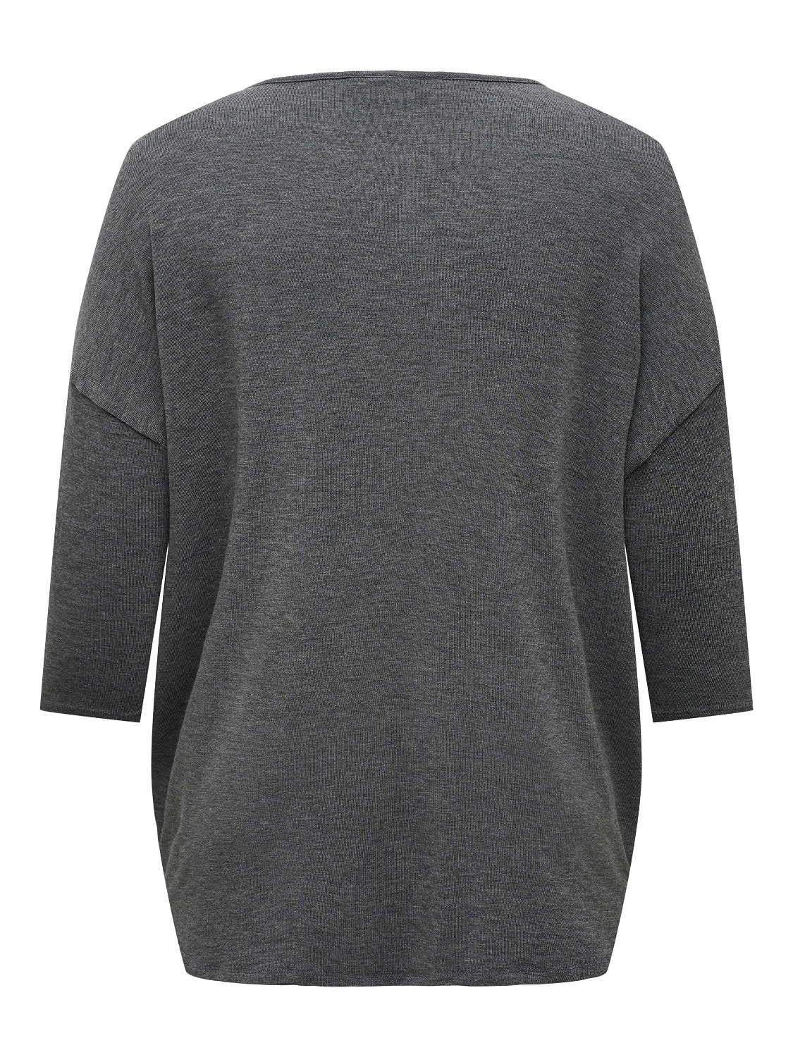 ONLY Holgada en tallas grandes Camiseta 3/4 -Dark Grey Melange - 15229806