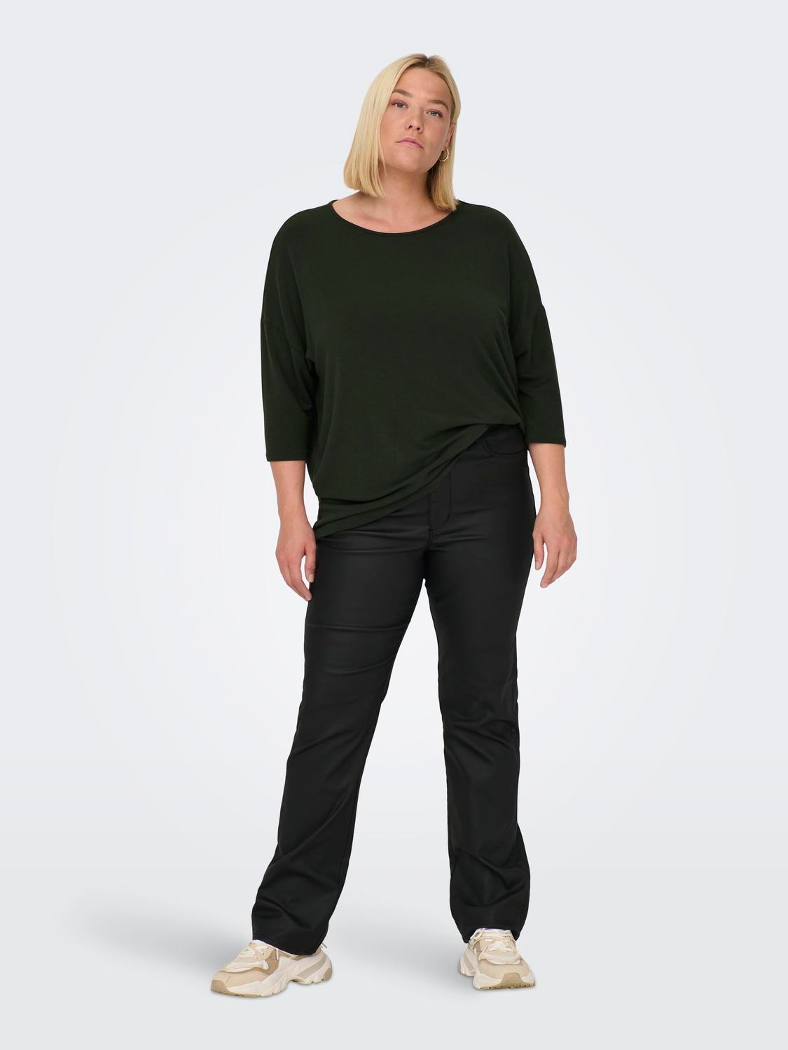 ONLY Curvy loose fitted 3/4 sleeved top -Rosin - 15229806