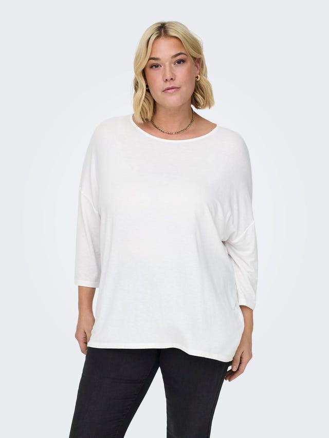 ONLY Curvy loose fit Topp med 3/4 ermer - 15229806