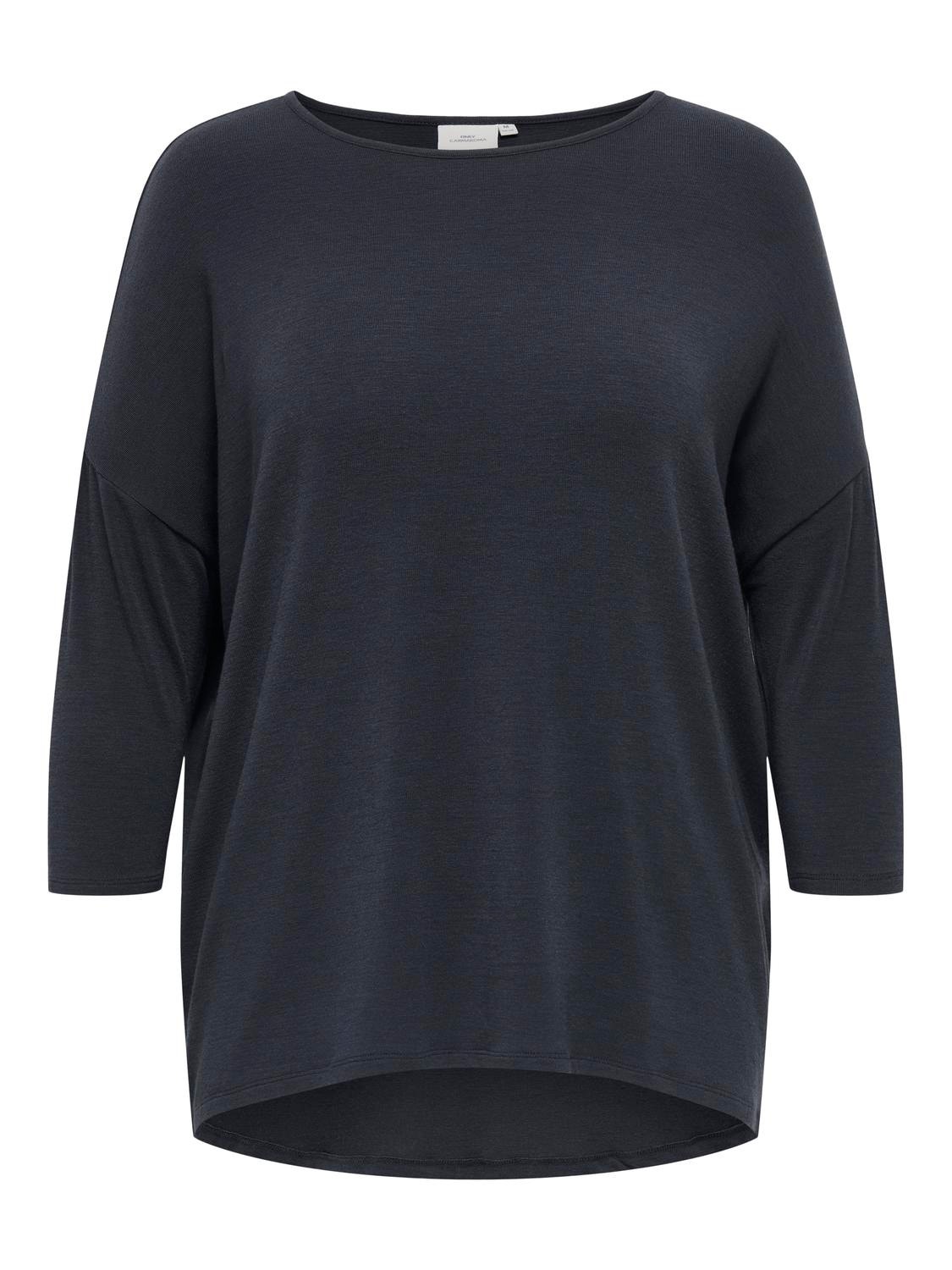 ONLY Curvy loose fitted 3/4 sleeved top -Blue Graphite - 15229806
