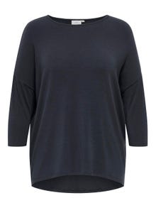 ONLY Curvy loose fitted 3/4 sleeved top -Blue Graphite - 15229806