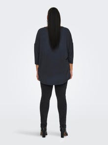 ONLY Curvy loose fit Topp med 3/4 ermer -Blue Graphite - 15229806