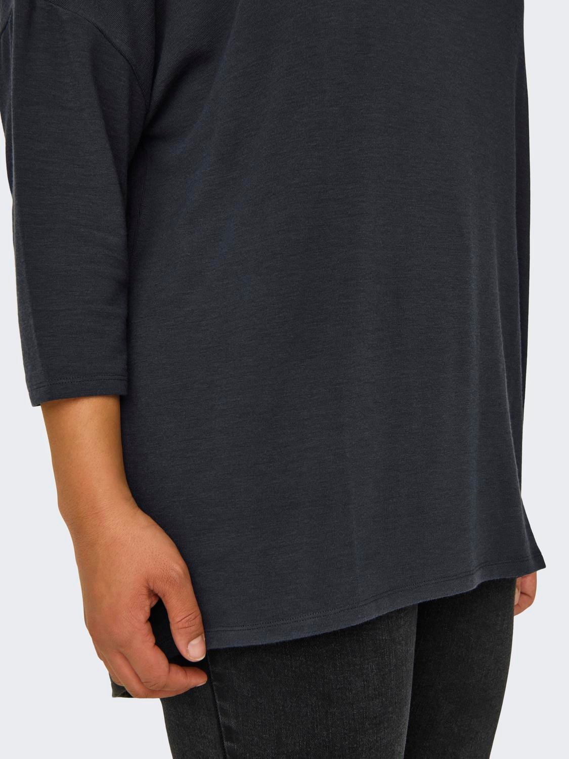 ONLY Curvy loose fit Topp med 3/4 ermer -Blue Graphite - 15229806