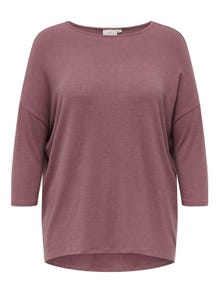 ONLY Curvy loose fitted 3/4 sleeved top -Rose Brown - 15229806