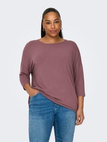 ONLY Tops Regular Fit Col rond Épaules tombantes -Rose Brown - 15229806