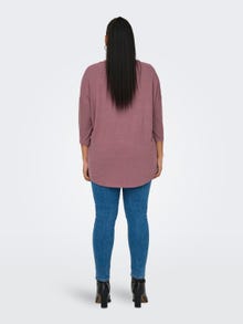 ONLY Regular Fit Round Neck Dropped shoulders Top -Rose Brown - 15229806