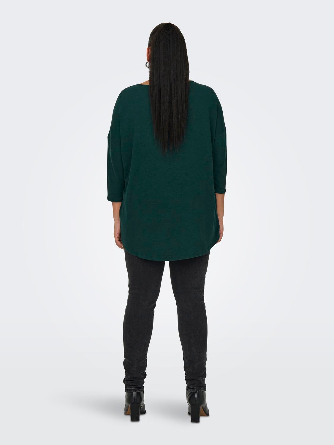ONLY Curvy loose fit Topp med 3/4 ermer -Green Gables - 15229806