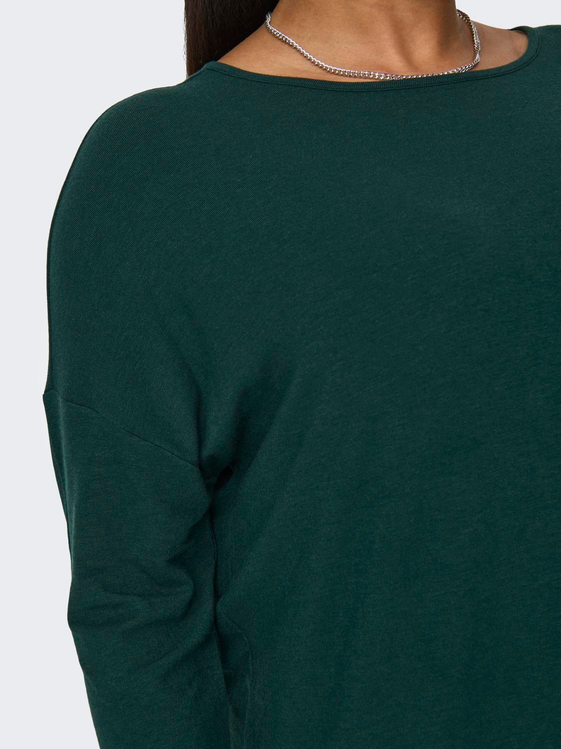 ONLY Holgada en tallas grandes Camiseta 3/4 -Green Gables - 15229806