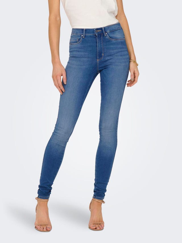 High Waisted Jeans for Women: Black, Grey & Blue