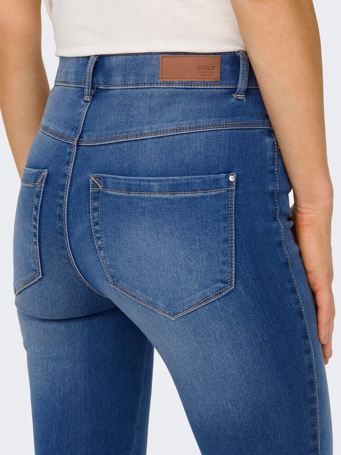 ONLY Skinny Fit High waist Jeans -Light Medium Blue Denim - 15229831