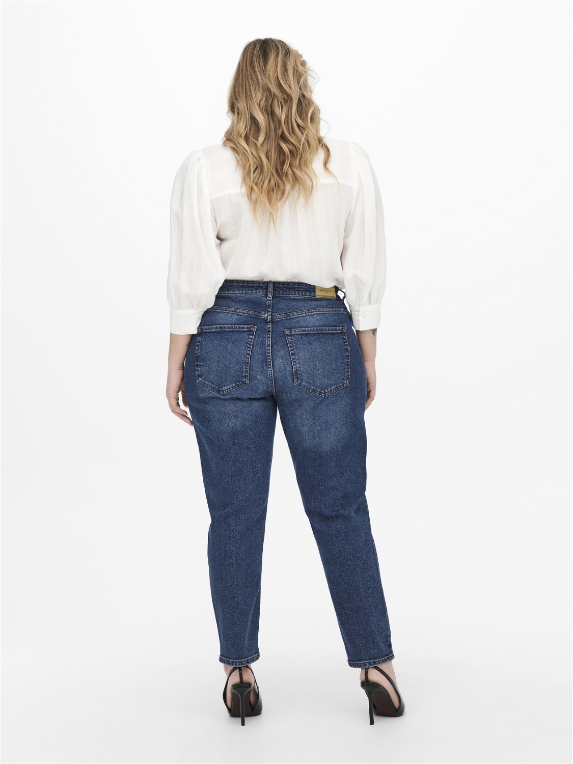 ONLY Mom fit Regular waist Jeans -Dark Blue Denim - 15229898