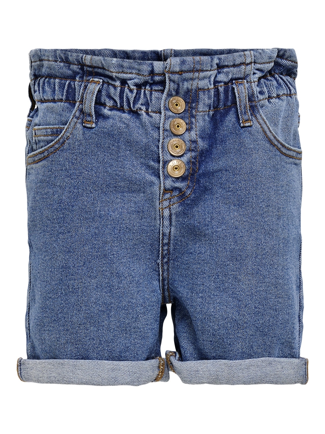 ONLY KONCuba paperbag Denim shorts -Medium Blue Denim - 15229962