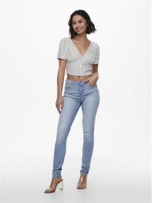 ONLY Skinny Fit Mittlere Taille Jeans -Light Blue Denim - 15230030