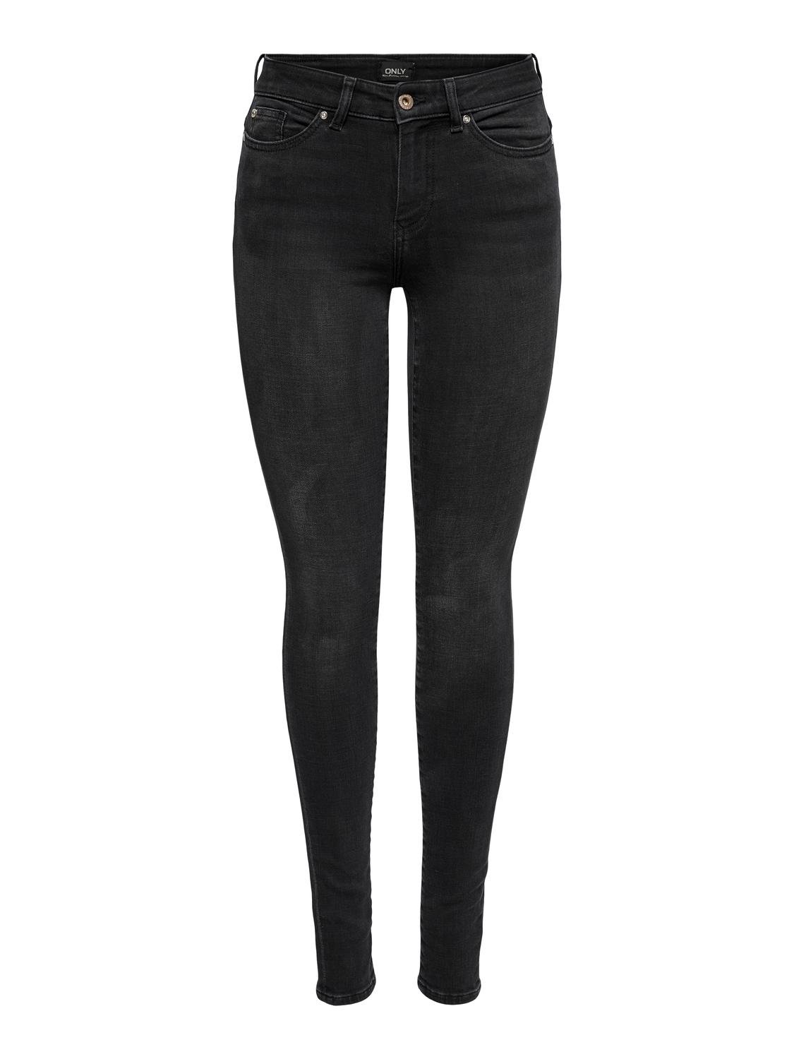 ONLY Jeans Skinny Fit Taille moyenne -Black - 15230042