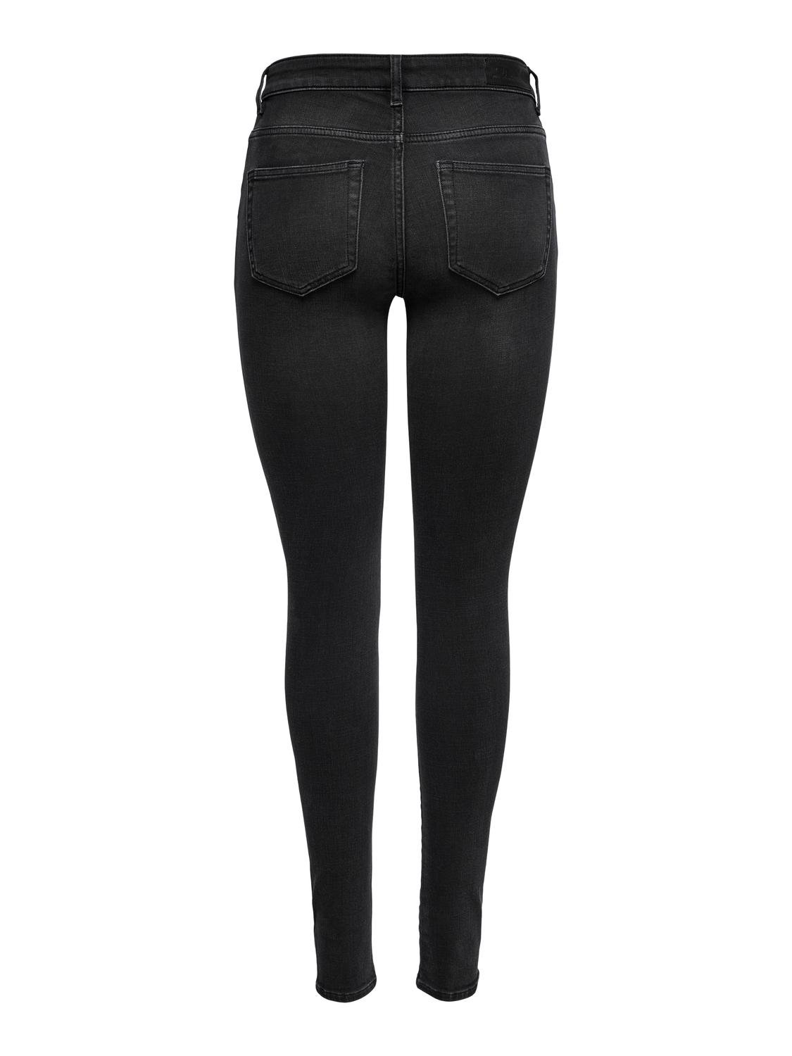 ONLY Skinny Fit Mid waist Jeans -Black - 15230042