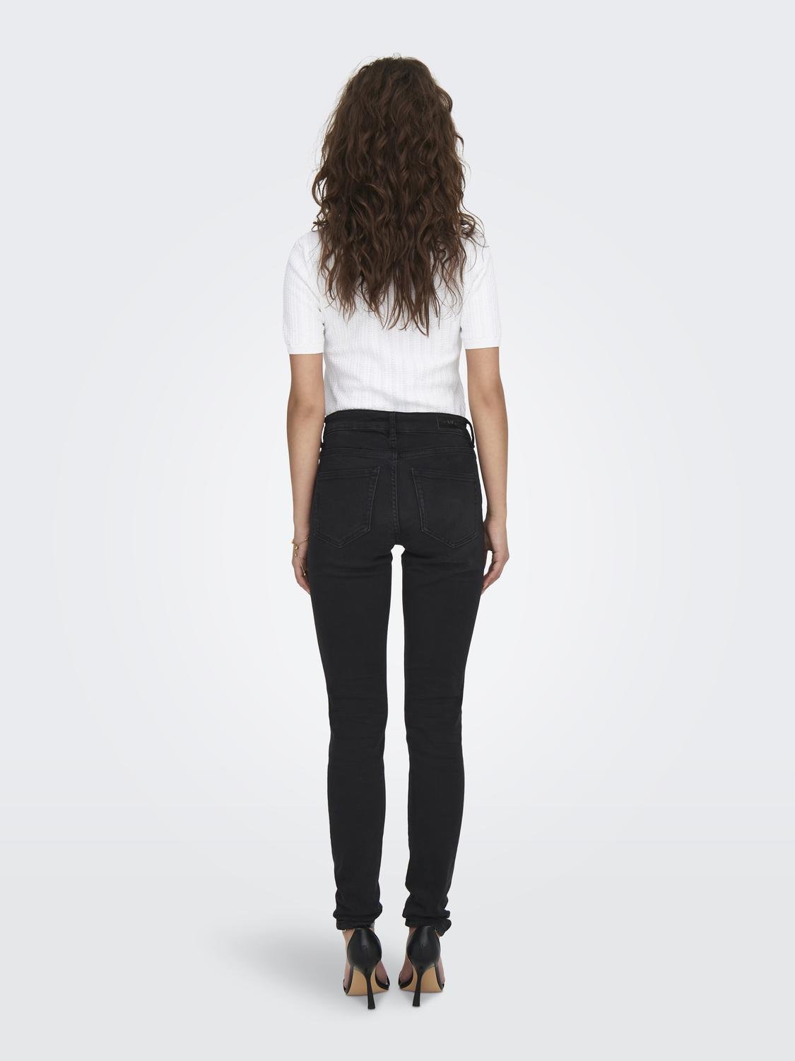 ONLY ONLAnne life mid Skinny jeans -Black - 15230042