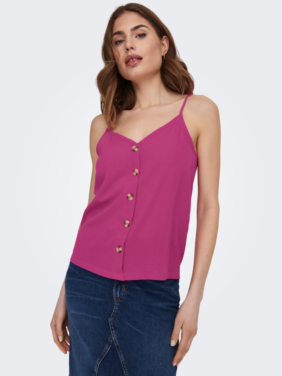 ONLY Detailed Cami -Very Berry - 15230064