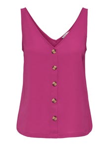ONLY Button detail Top -Very Berry - 15230066