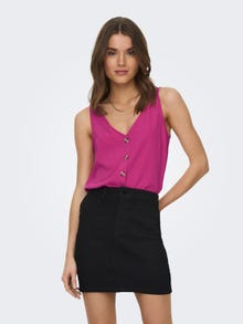 ONLY Button detail Top -Very Berry - 15230066
