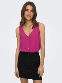 ONLY Regular fit V-Hals Top -Very Berry - 15230066