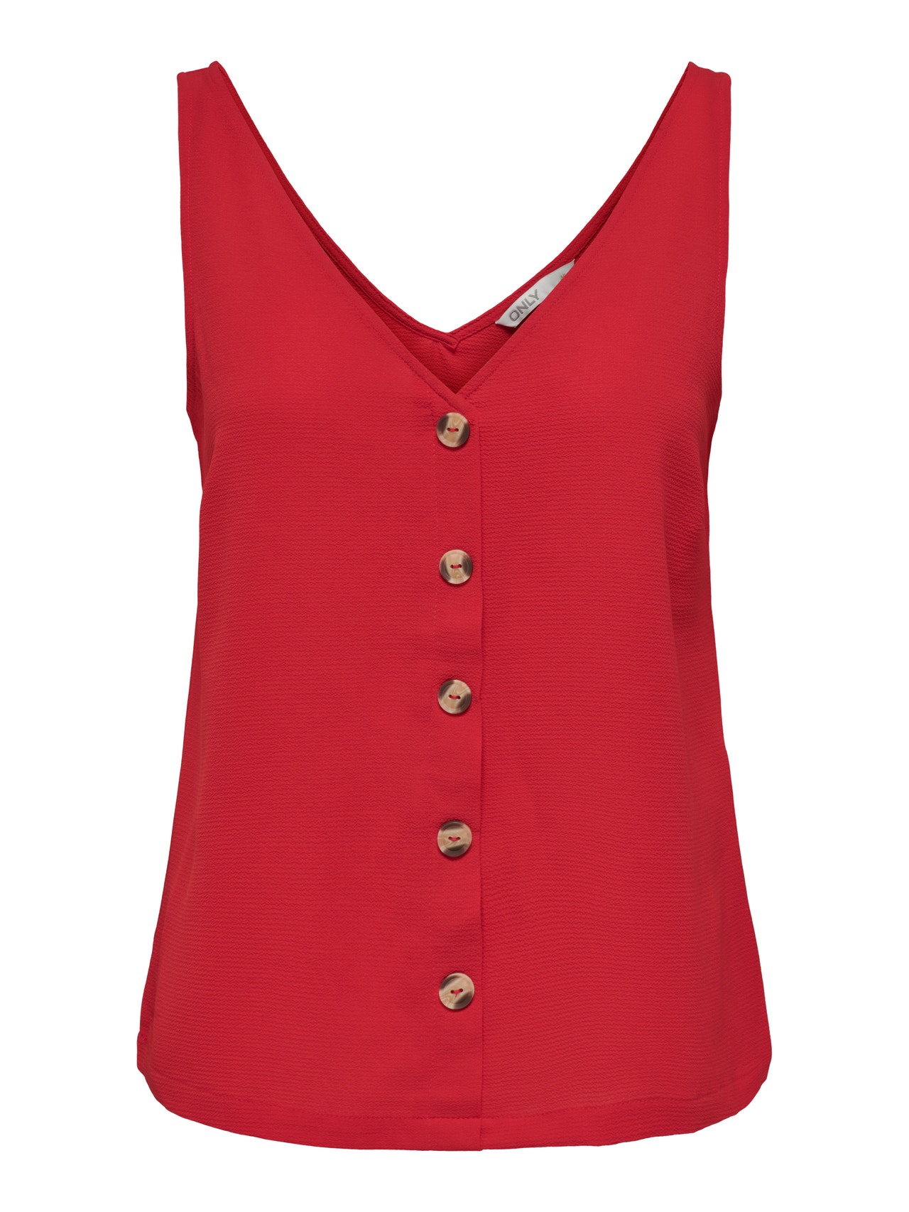 ONLY Knoopdetail Top -Mars Red - 15230066