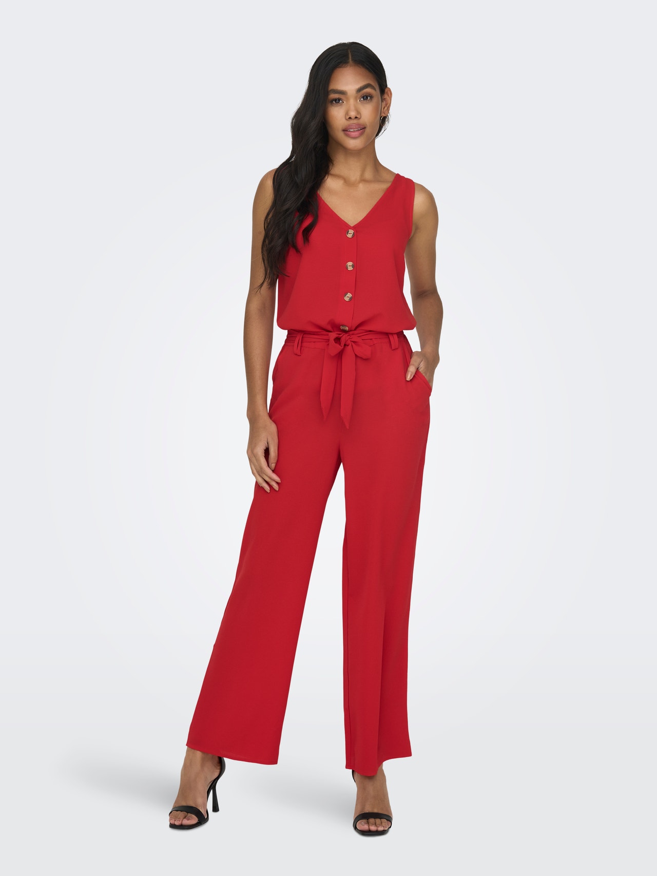 ONLY Boutonnée Top -Mars Red - 15230066