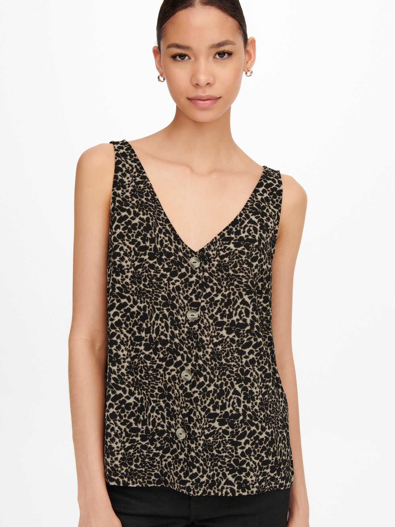 ONLY Imprimé Top -Toasted Coconut - 15230067