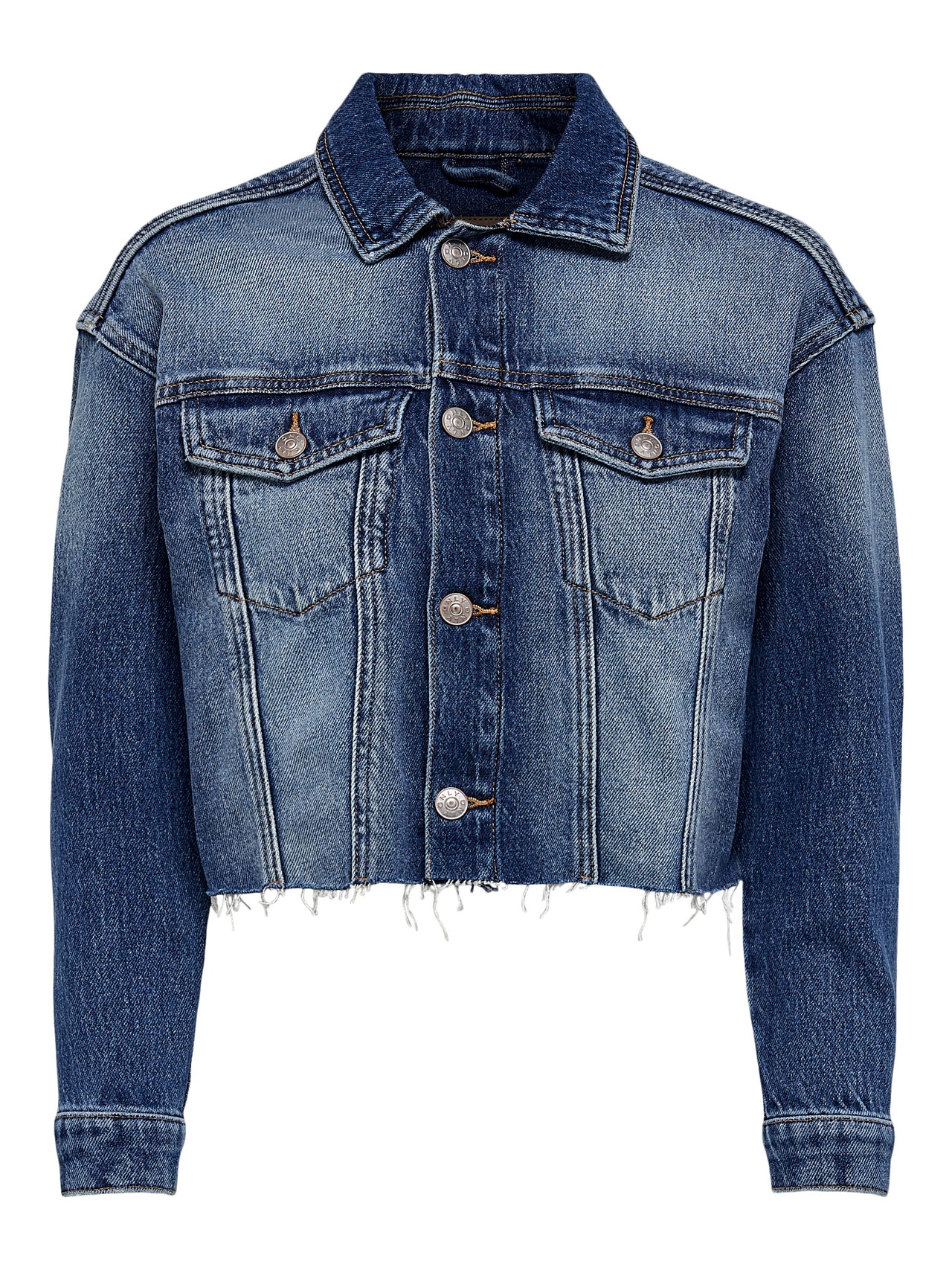 ONLY Cropped Denim jacket -Medium Blue Denim - 15230128