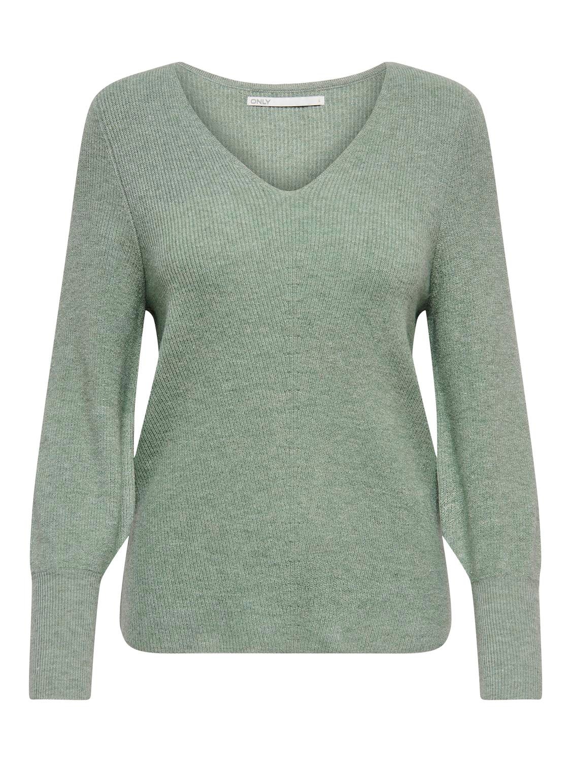 ONLY Regular fit V-Hals Pullover -Chinois Green - 15230147