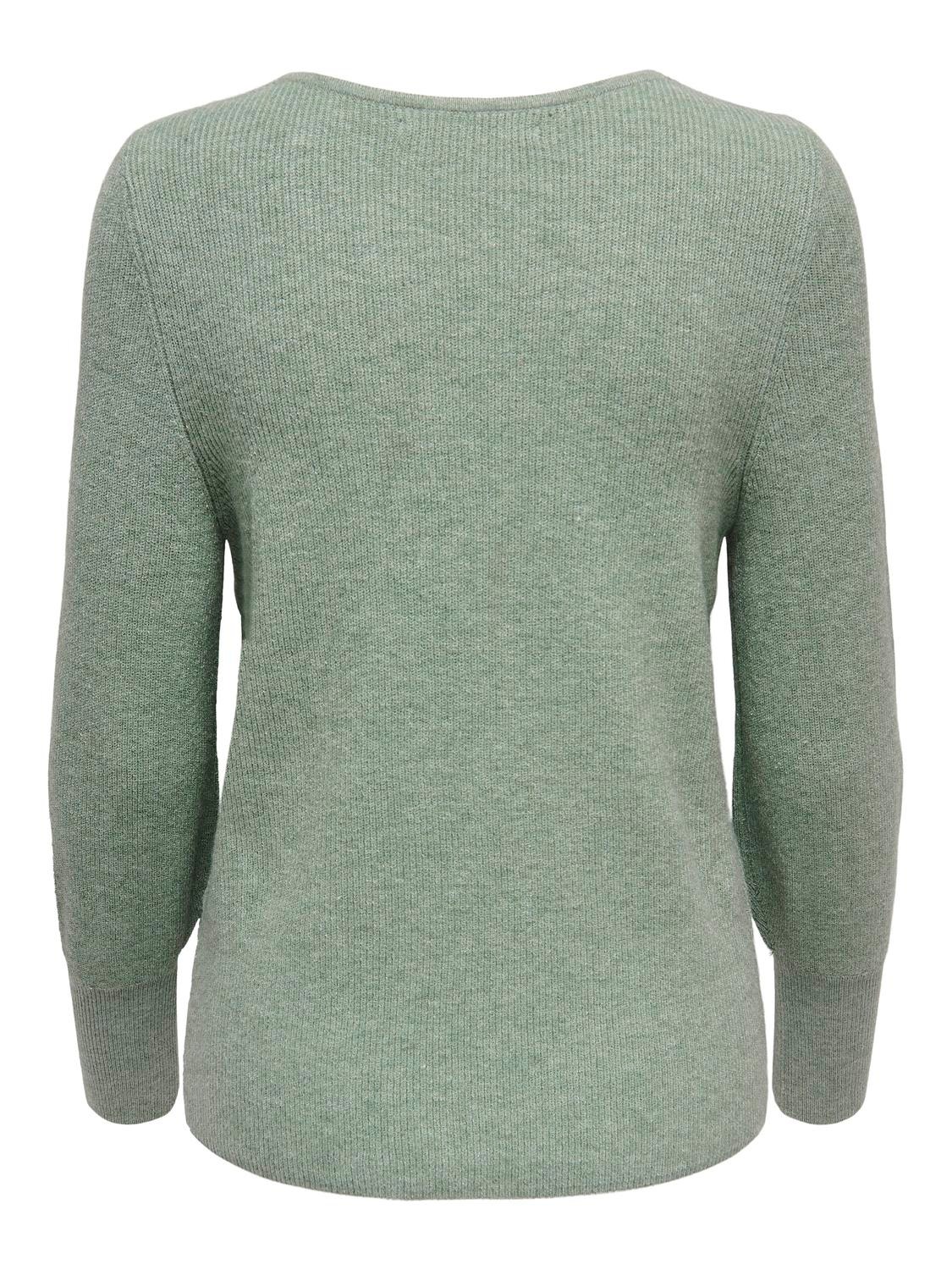 ONLY Regular Fit V-Neck Pullover -Chinois Green - 15230147