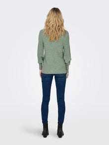 ONLY Lang V-hals Strikket pullover -Chinois Green - 15230147