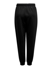 ONLY Pantalons Regular Fit Taille haute Bas ajustés -Black - 15230209
