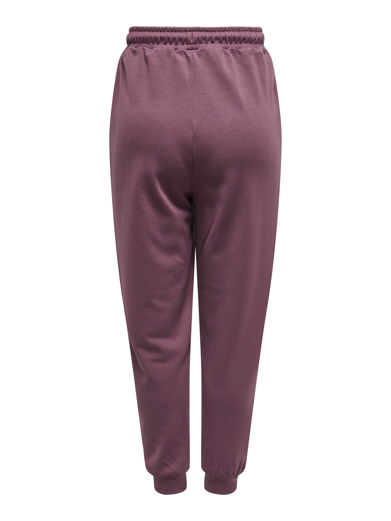 ONLY Pantalons Regular Fit Taille haute Bas ajustés -Eggplant - 15230209