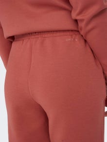 ONLY Pantalons Regular Fit Taille haute Bas ajustés -Mineral Red - 15230209