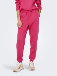 ONLY Pantalons Regular Fit Taille haute Bas ajustés -Raspberry Sorbet - 15230209