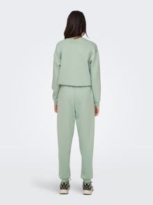 ONLY Pantalons Regular Fit Taille haute Bas ajustés -Frosty Green - 15230209