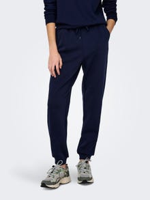 ONLY Pantalons Regular Fit Taille haute Bas ajustés -Maritime Blue - 15230209