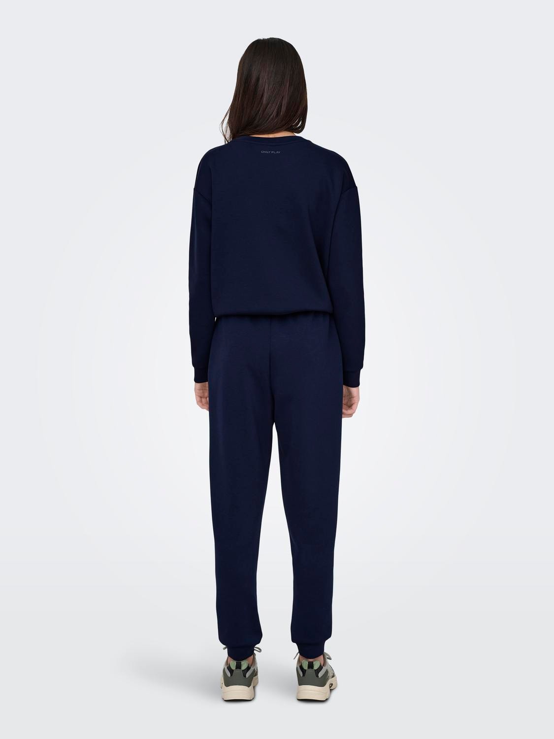 ONLY Pantalons Regular Fit Taille haute Bas ajustés -Maritime Blue - 15230209