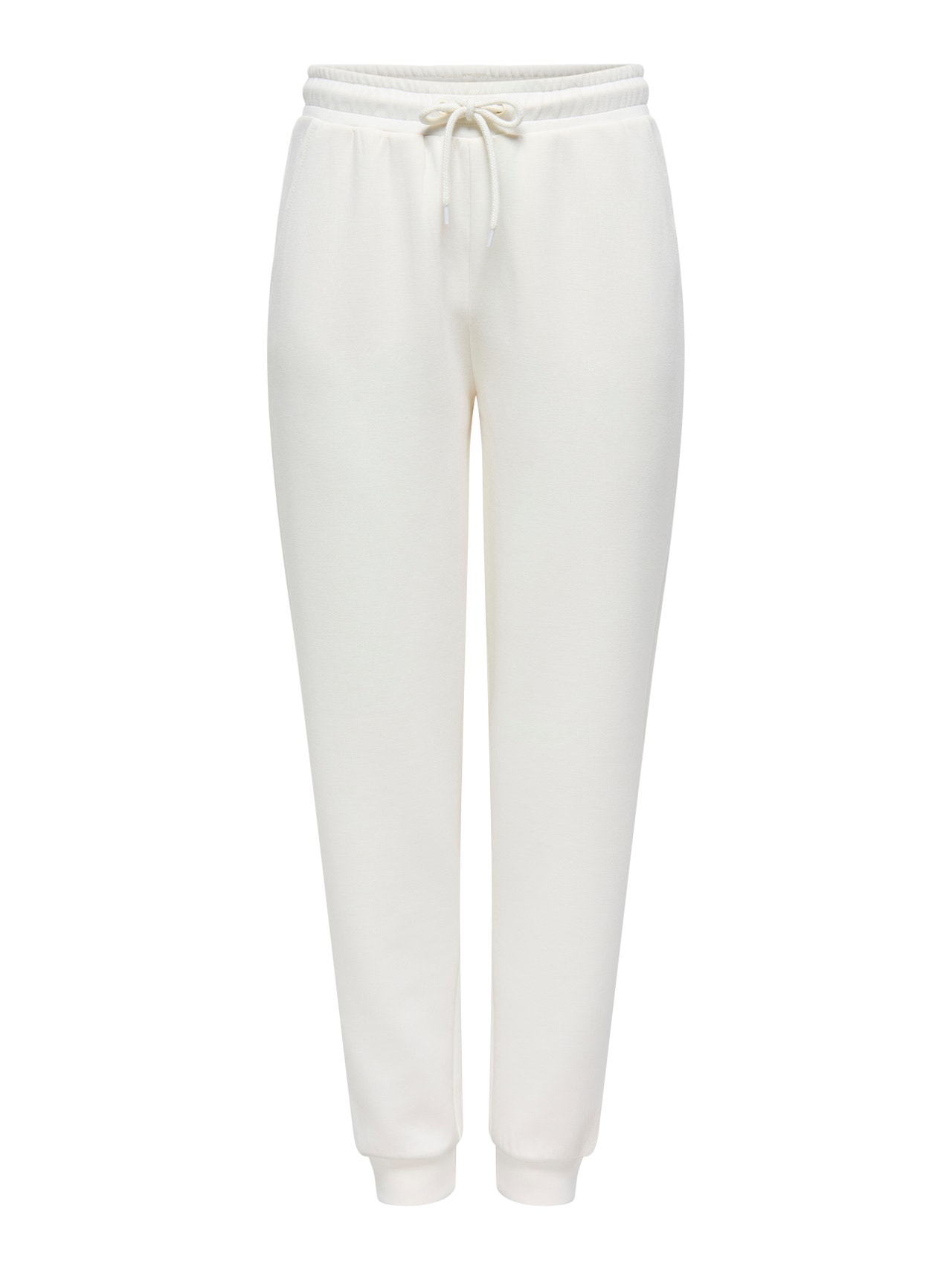 ONLY Tavapärane lõige Kõrge vöökoht Sobitatud äärised Püksid -Cloud Dancer - 15230209