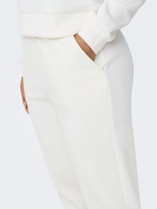 ONLY Tavapärane lõige Kõrge vöökoht Sobitatud äärised Püksid -Cloud Dancer - 15230209