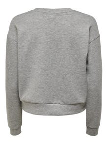 ONLY Regular fit O-hals Verlaagde schoudernaden Sweatshirt -Light Grey Melange - 15230217