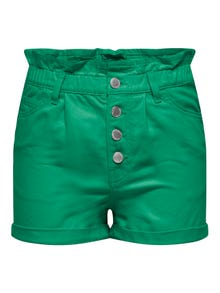 ONLY Baggy Fit Fold-up hems Shorts -Simply Green - 15230253