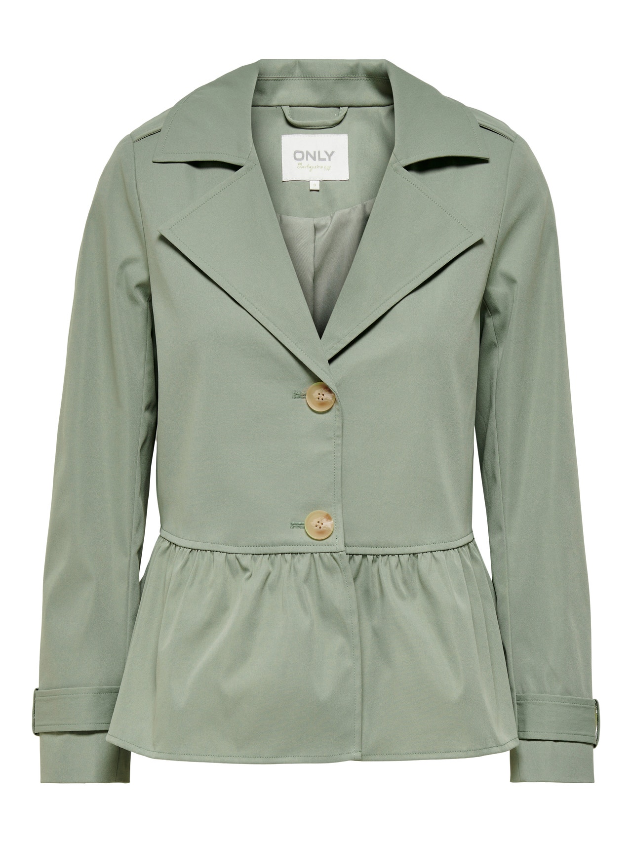 ONLY Short Trenchcoat -Silver Sage - 15230367