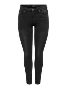 ONLY ONLWauw Mid Jean skinny -Washed Black - 15230459